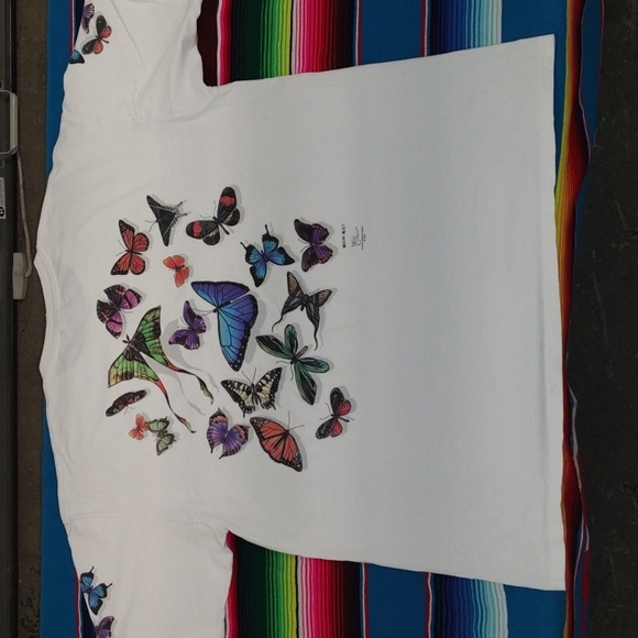 Vtg 2000 Wild Cotton Brian Kalt Various Species Of Butterflies T-shirt Size 2X - Picture 13 of 14